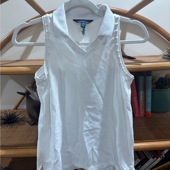 Ralph Lauren Girls White Sleeveless Polo Top - Picture 1 of 6